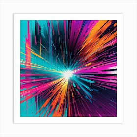 Abstract Burst Art Print