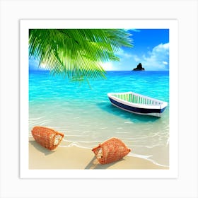 Boat On The Beach Art Print