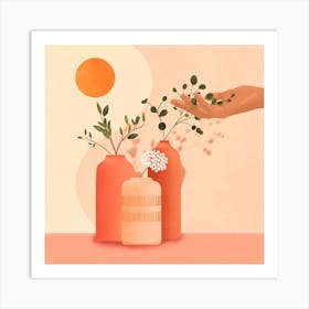 Minimalist Vase Square Art Print