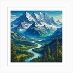 Mountain Valley Art Print