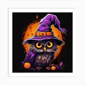 Halloween Owl 9 Art Print