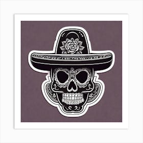 Day Of The Dead Skull 19 Art Print