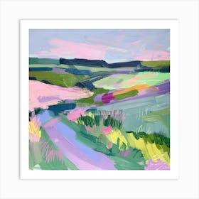 Landscape In Pink And Purple Art Print