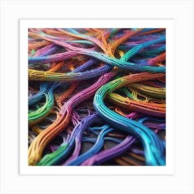 Colorful Wires 50 Art Print