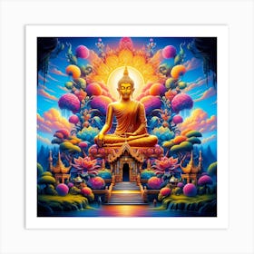 Buddha In The Forest Art Print