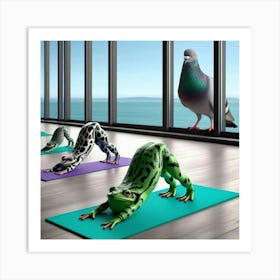 Frog Yoga 2 Art Print