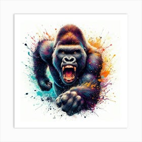 Gorilla Painting 1 Art Print