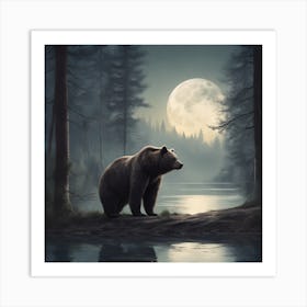 Bear In The Forest Art Print