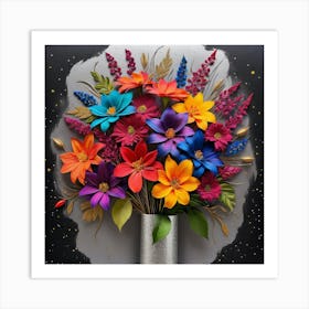 Flowers In A Vase 22 Art Print