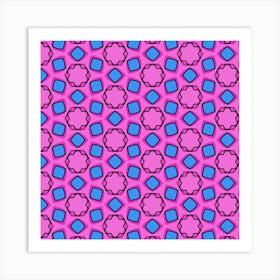 Pattern Pink Stars Texture Seamless Art Print