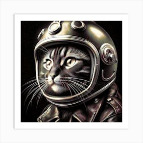 Feline Cat Creative Artwork Illustration 120 Art Print