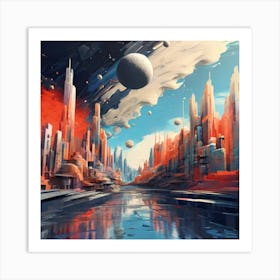 Futuristic City Art Print