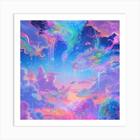 Psychedelic Sky Art Print