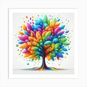 Colorful Tree Art Print