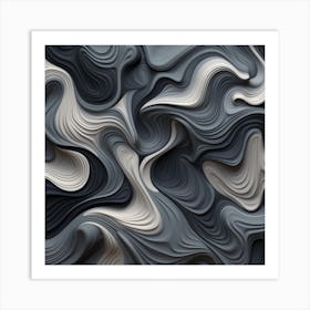 Abstract Abstract Wavy Texture Art Print