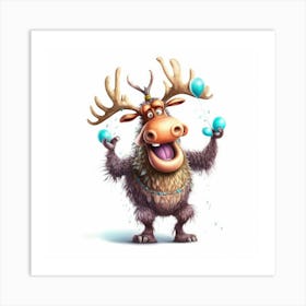 Ice Deer Art Print