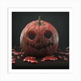 Halloween Pumpkin - Halloween Stock Videos & Royalty-Free Footage Art Print