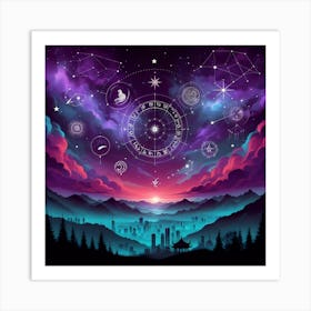 Astrology Background 1 Art Print