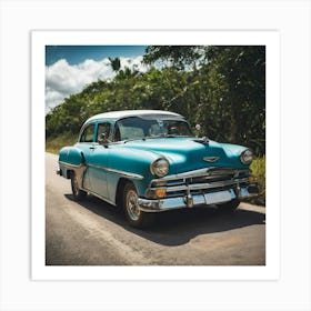 Classic Car In Cuba 1 Art Print