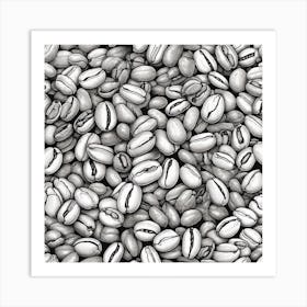 Coffee Beans By Person Art Print