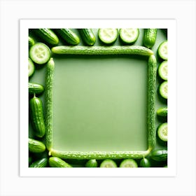 Cucumber As A Frame (69) Art Print