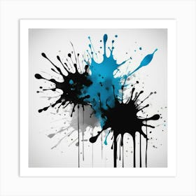 Abstract Paint Splatters 1 Art Print