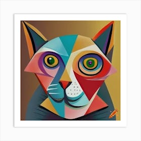 Colourful Cat Art Print