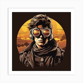 Man In Goggles Art Print