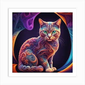 Magical Cat 4 Art Print