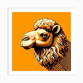 Camel Head Art Print