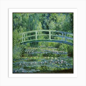 Water Lilies And Japanese Bridge (1899) Art Print