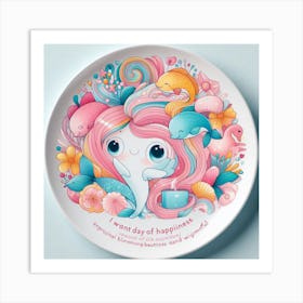 Mermaid Plate Art Print