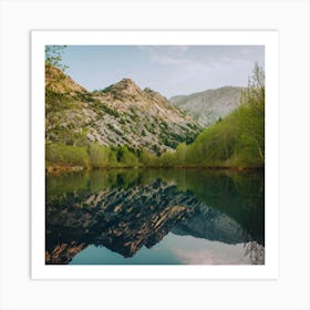 Reflection Of A Mountain Lake Art Print