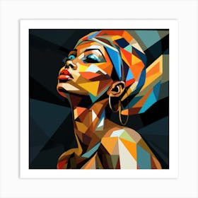 Cubism Tanzanian Woman 03 Art Print