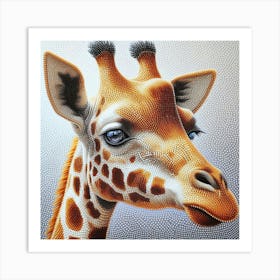 Graceful Gem: A Majestic Giraffe in Diamond Brilliance Art Print