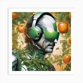 Robots And Apples Art Print