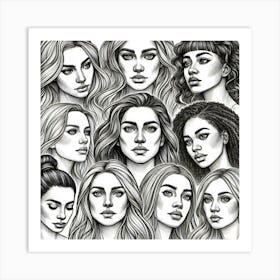 Portrait Of Women 1 Art Print