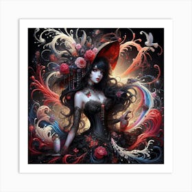 Gothic Girl 2 Art Print