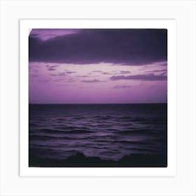 Purple Sky Over The Ocean Art Print