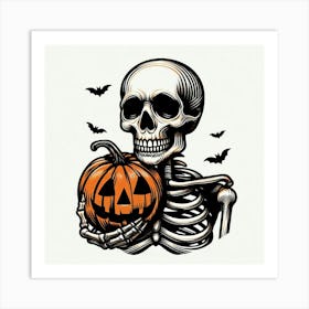 Halloween Skeleton Art Print