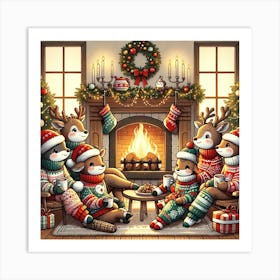 Christmas Family Art Print