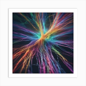 Colorful Neural Network Art Print