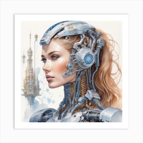 Robot Girl 12 Art Print