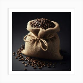 Coffee Beans In A Sack 1 Art Print