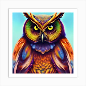 Colorful Owl 38 Art Print