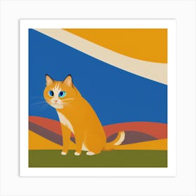 Orange Tabby Cat Art Print