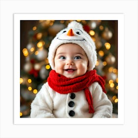 Snowman Baby Art Print