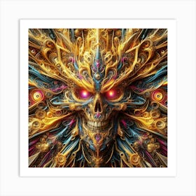 Fractal Skull Art Print