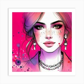 A stylish lady 6 Art Print