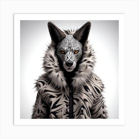 A Creature From Another Dimension With Fur Covered In Abstract Shifting Patterns That Defy Conventional Understanding Creating A Sense Art Print